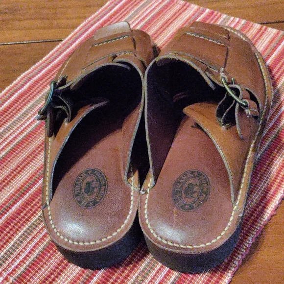 H.S. Trask Men's Leather Slip-On Sandals Slides 9 - Picture 2 of 8